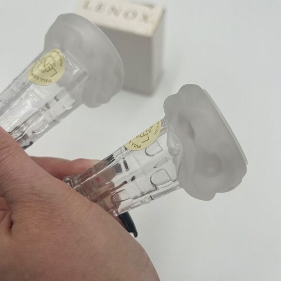 Lenox Crystal Lighthouse Salt and Pepper Shakers with Box - Picture 2 of 7